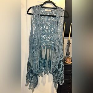 NWOT The Shabby Tree Lace & Crocheted Duster